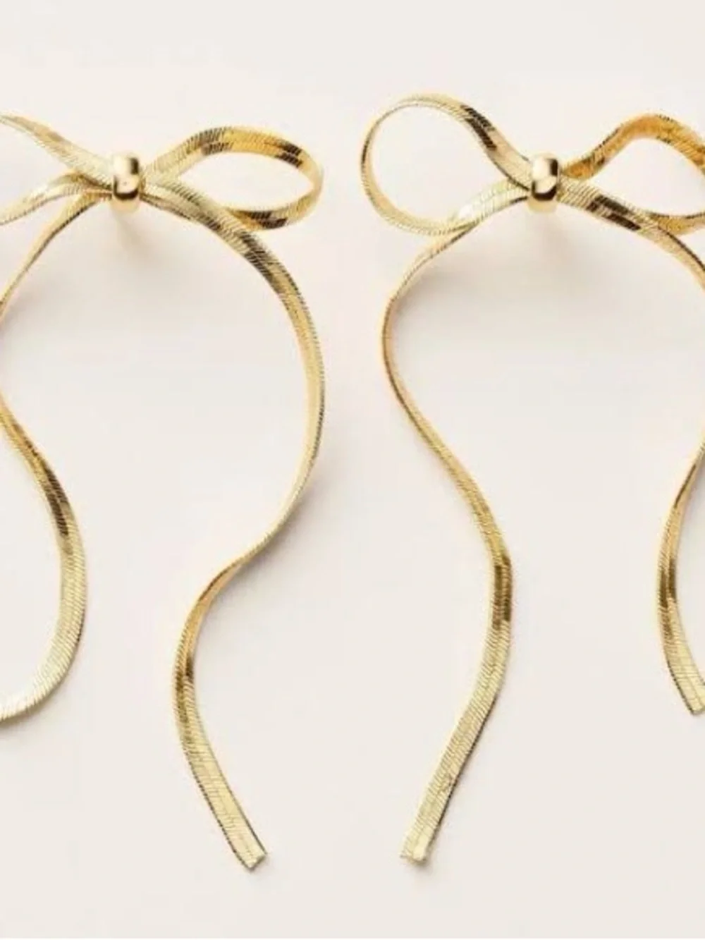 New In Box Kate Spade X Target Gold Ribbon Earrings - Picture 1 of 3